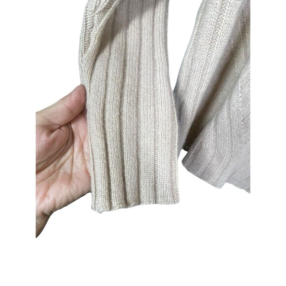 C by Bloomingdales Ribbed Mock Neck Women's Sweater Cashmere Size XS Neutral - Picture 7 of 10